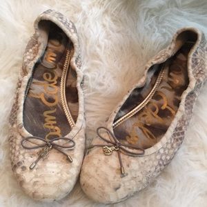 Sam Edelman - Felicia snakeskin print ballet flats